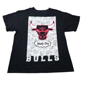 Chicago Bulls Hardwood Classics Windy City Black T Shirt Mens Large NBA